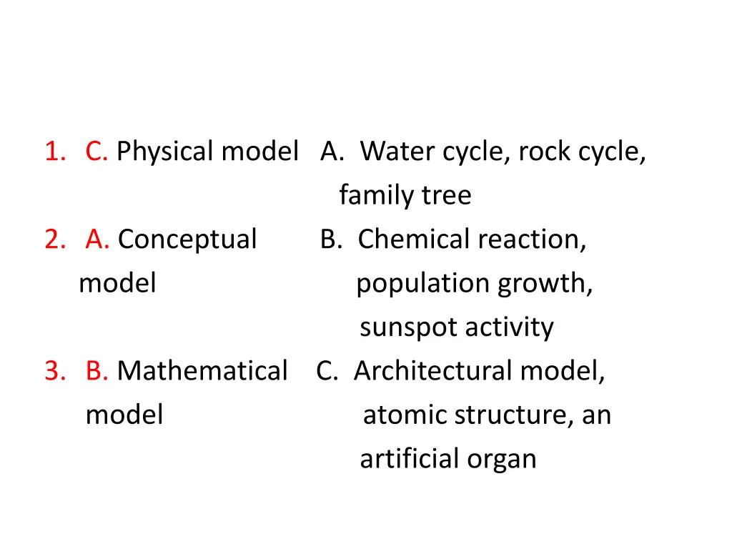 1 c physical model a water cycle rock cycle