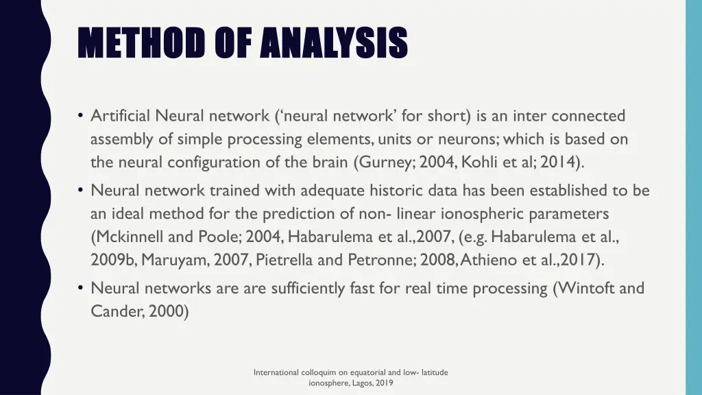 method of analysis method of analysis