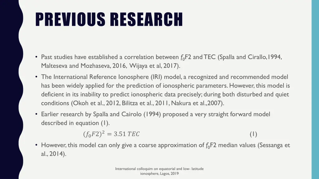 previous research