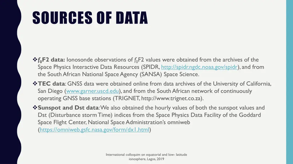 sources of data