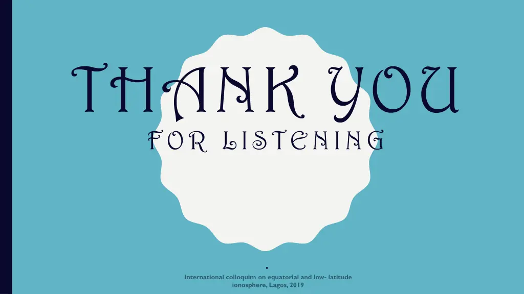 thank you for listening