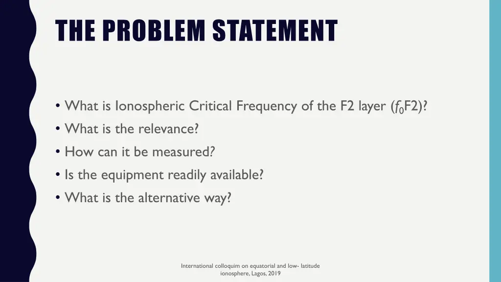 the problem statement