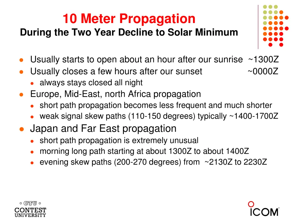 10 meter propagation during the two year decline