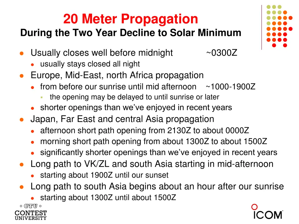 20 meter propagation during the two year decline