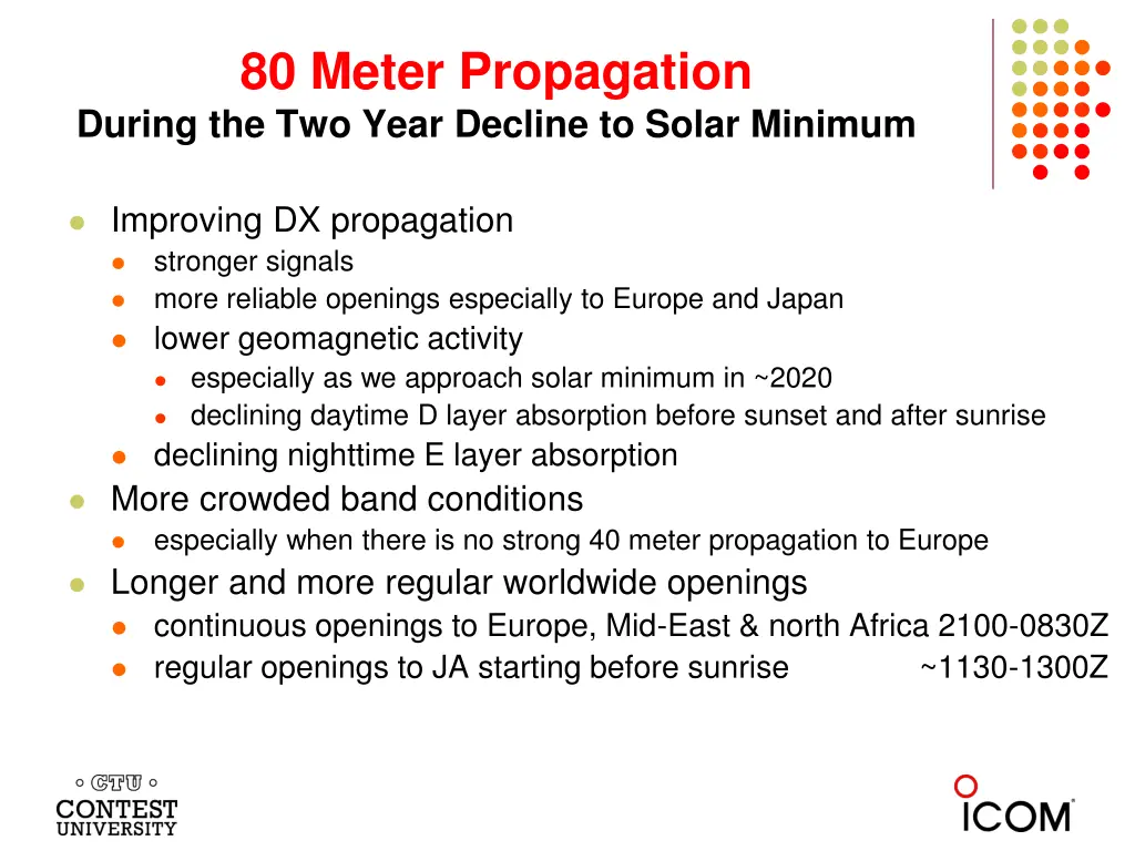 80 meter propagation during the two year decline