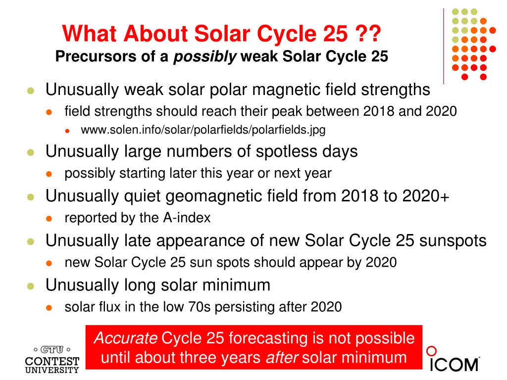 what about solar cycle 25 precursors