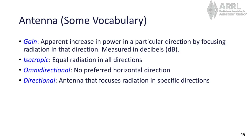 antenna some vocabulary