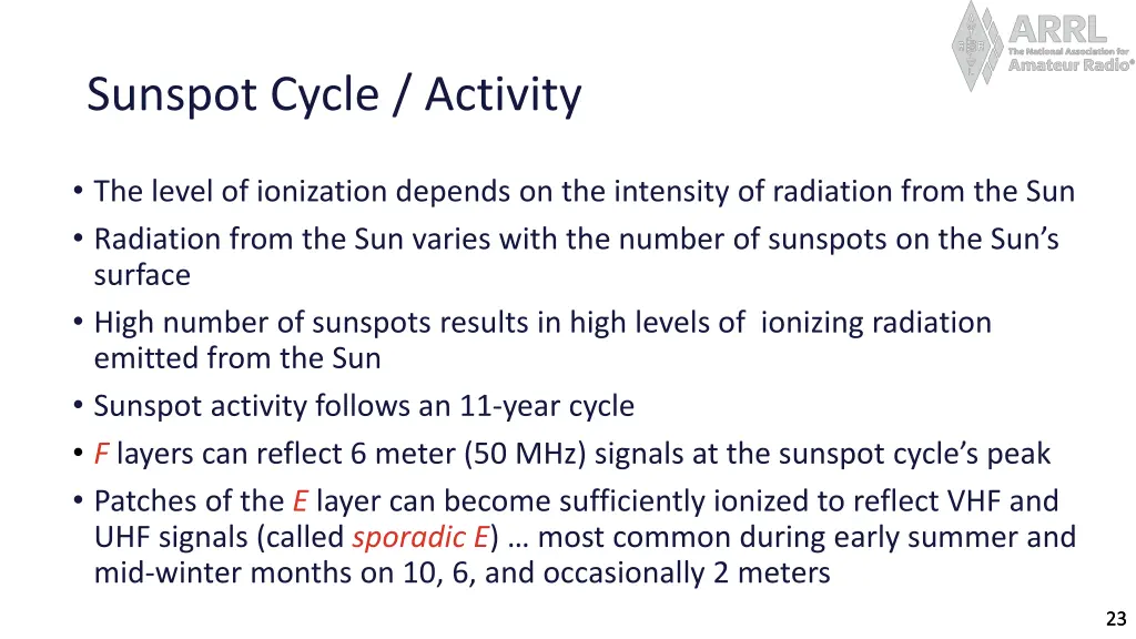 sunspot cycle activity