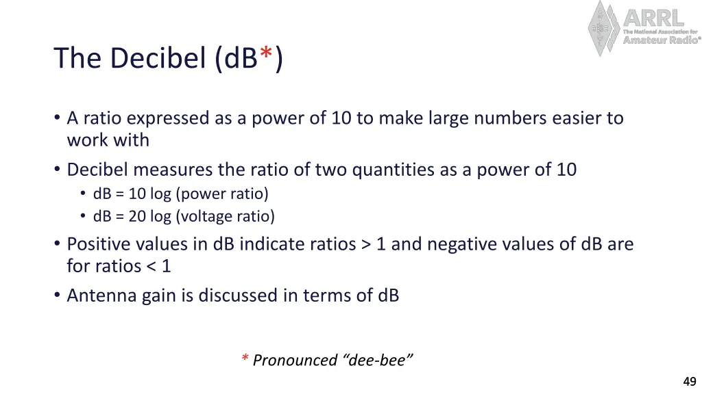 the decibel db