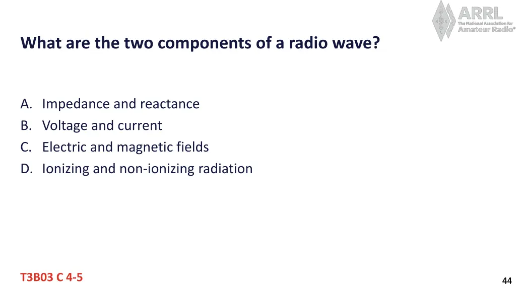 what are the two components of a radio wave