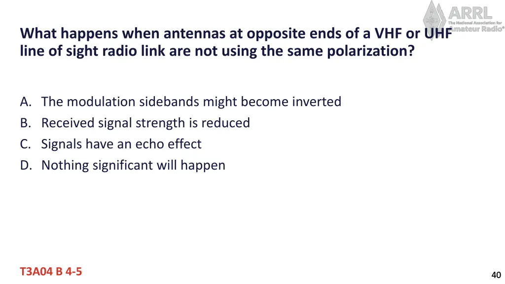 what happens when antennas at opposite ends