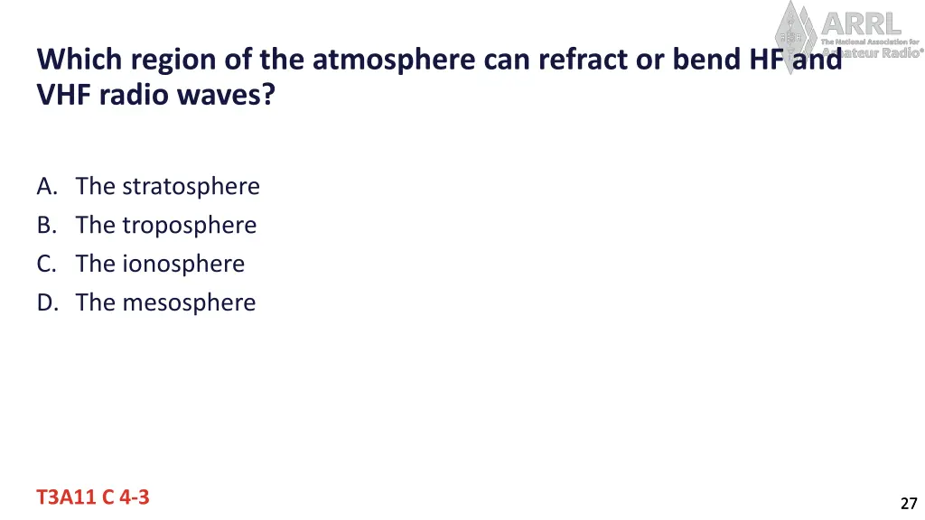 which region of the atmosphere can refract