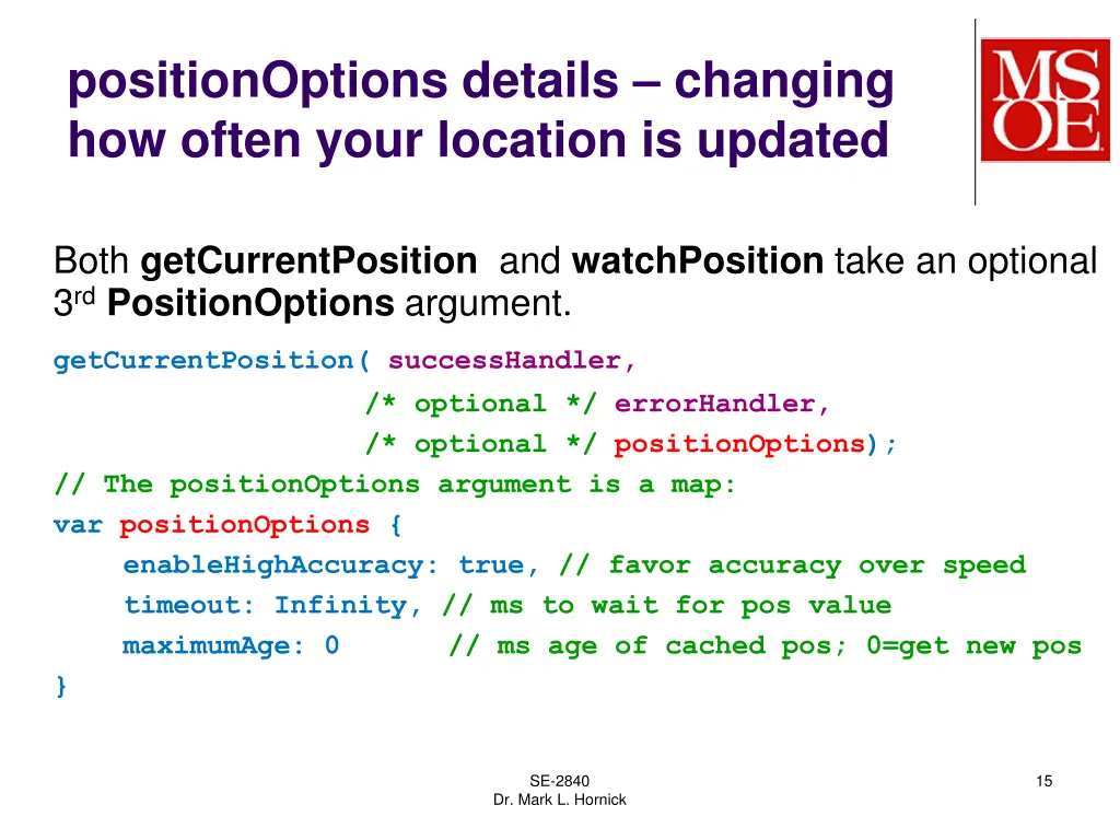 positionoptions details changing how often your