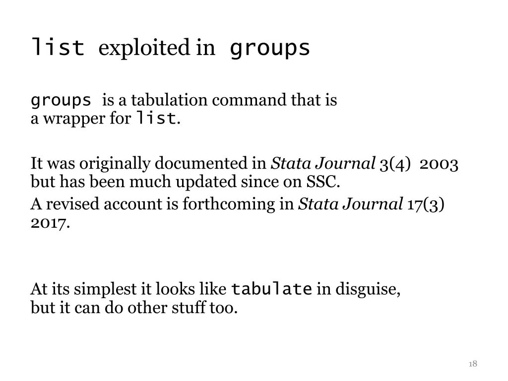 list exploited in groups