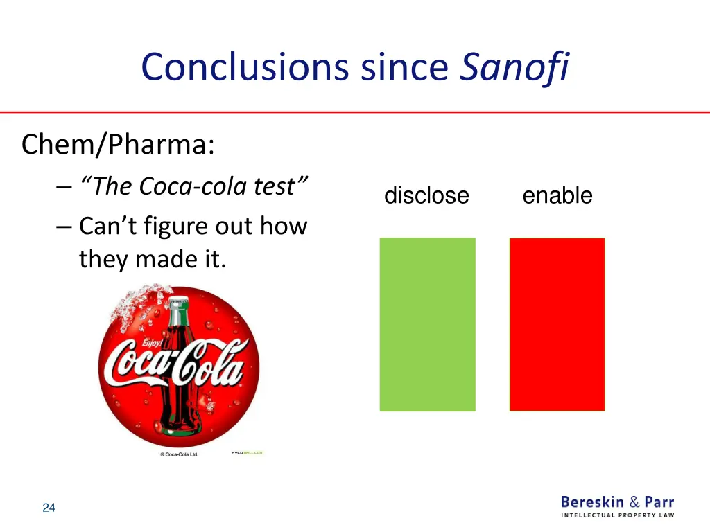 conclusions since sanofi 1