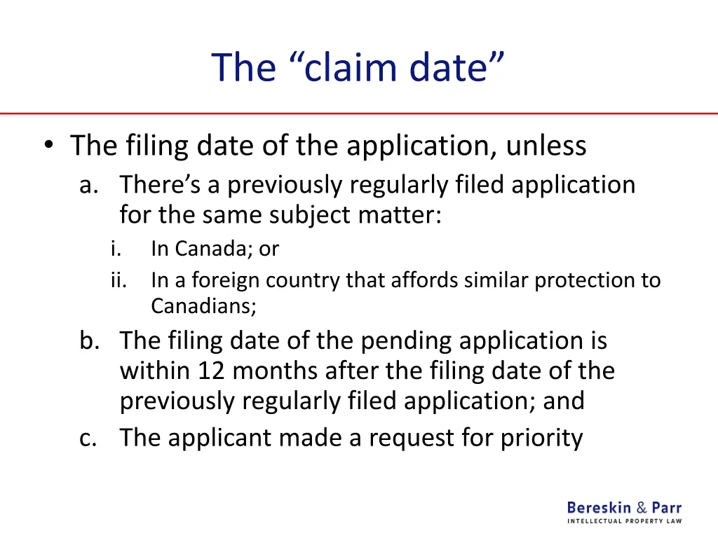 the claim date