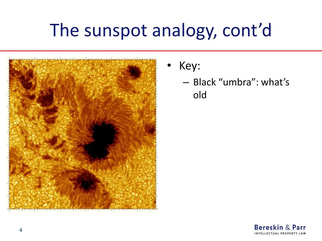 the sunspot analogy cont d