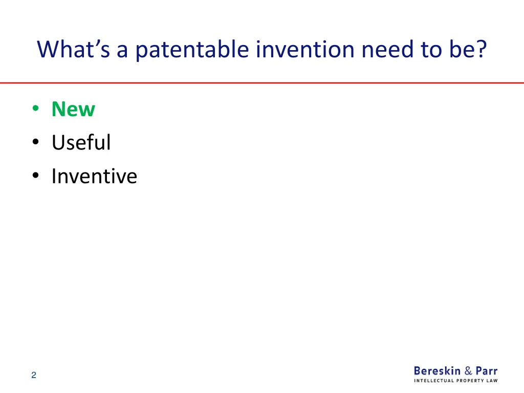 what s a patentable invention need to be