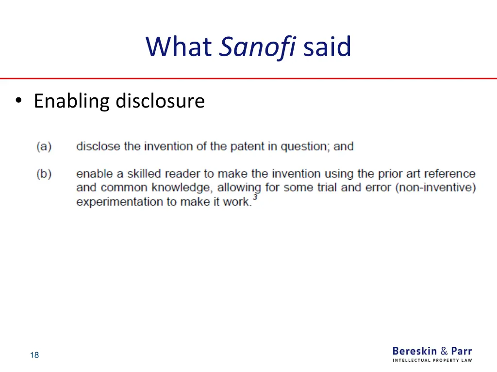 what sanofi said