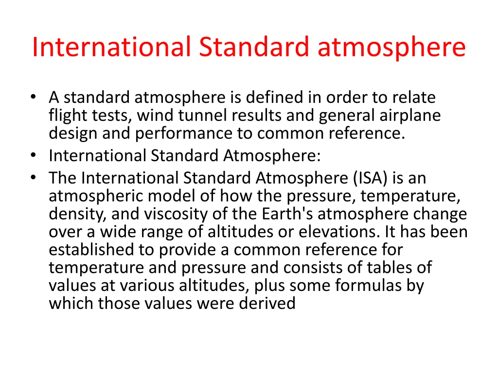 international standard atmosphere