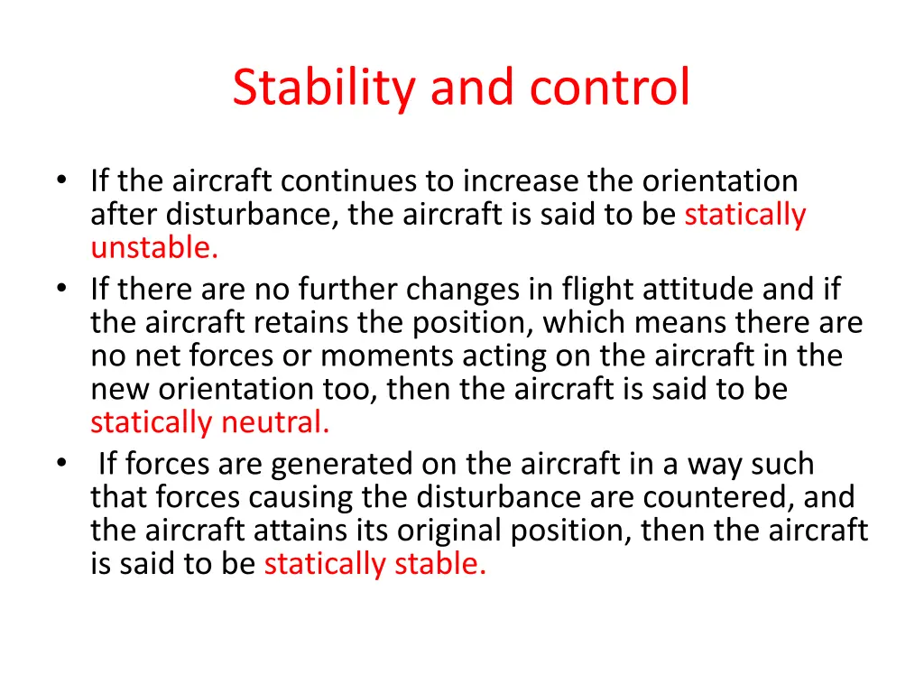 stability and control 1