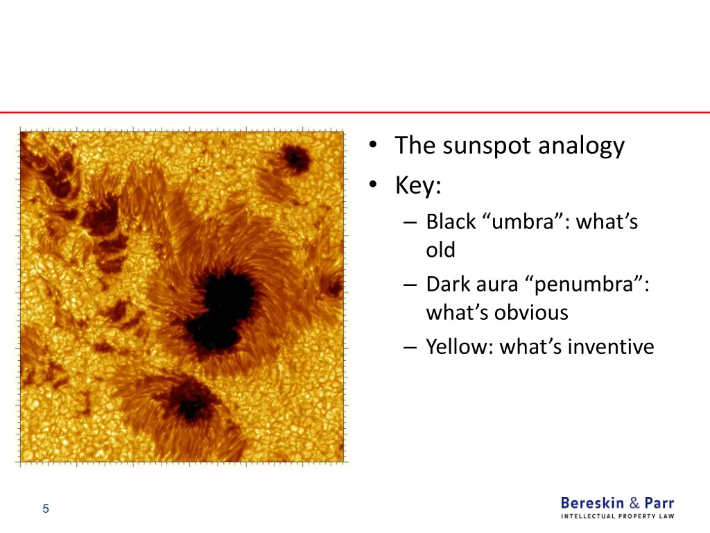 the sunspot analogy key black umbra what