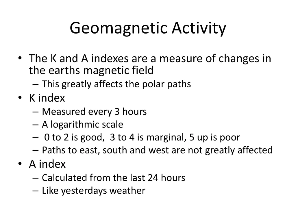 geomagnetic activity