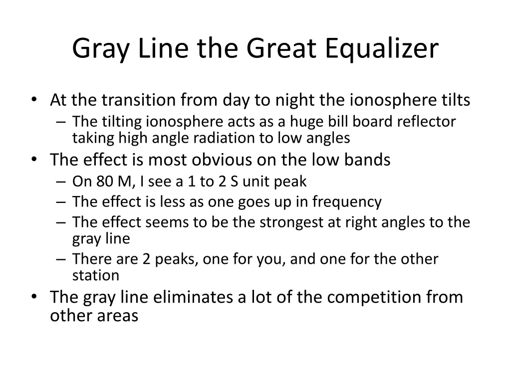 gray line the great equalizer