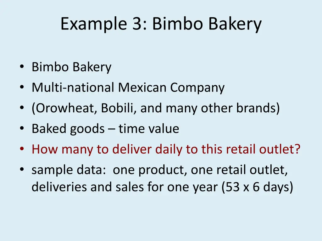 example 3 bimbo bakery