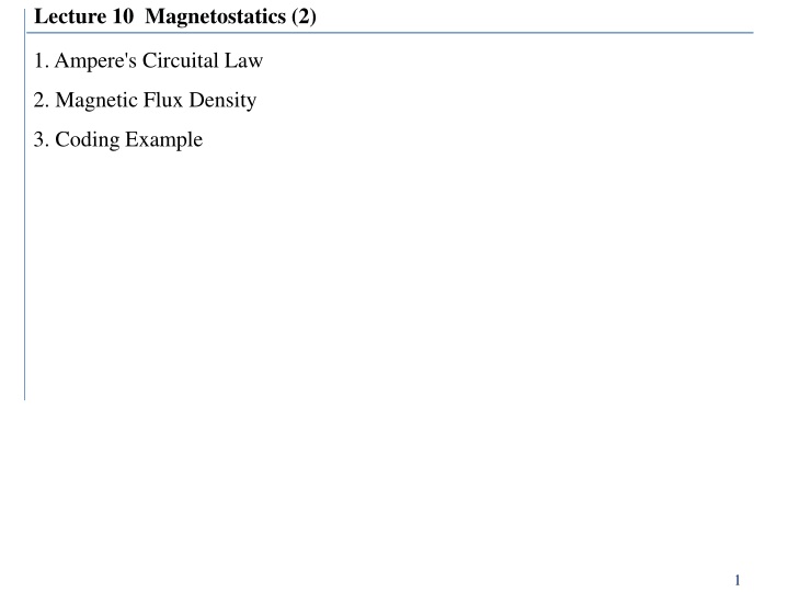 lecture 10 magnetostatics 2