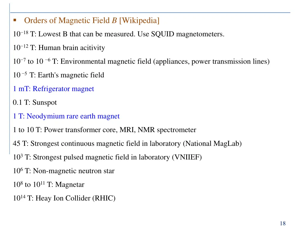 orders of magnetic field b wikipedia