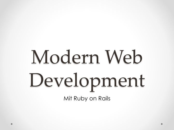 modern web development mit ruby on rails