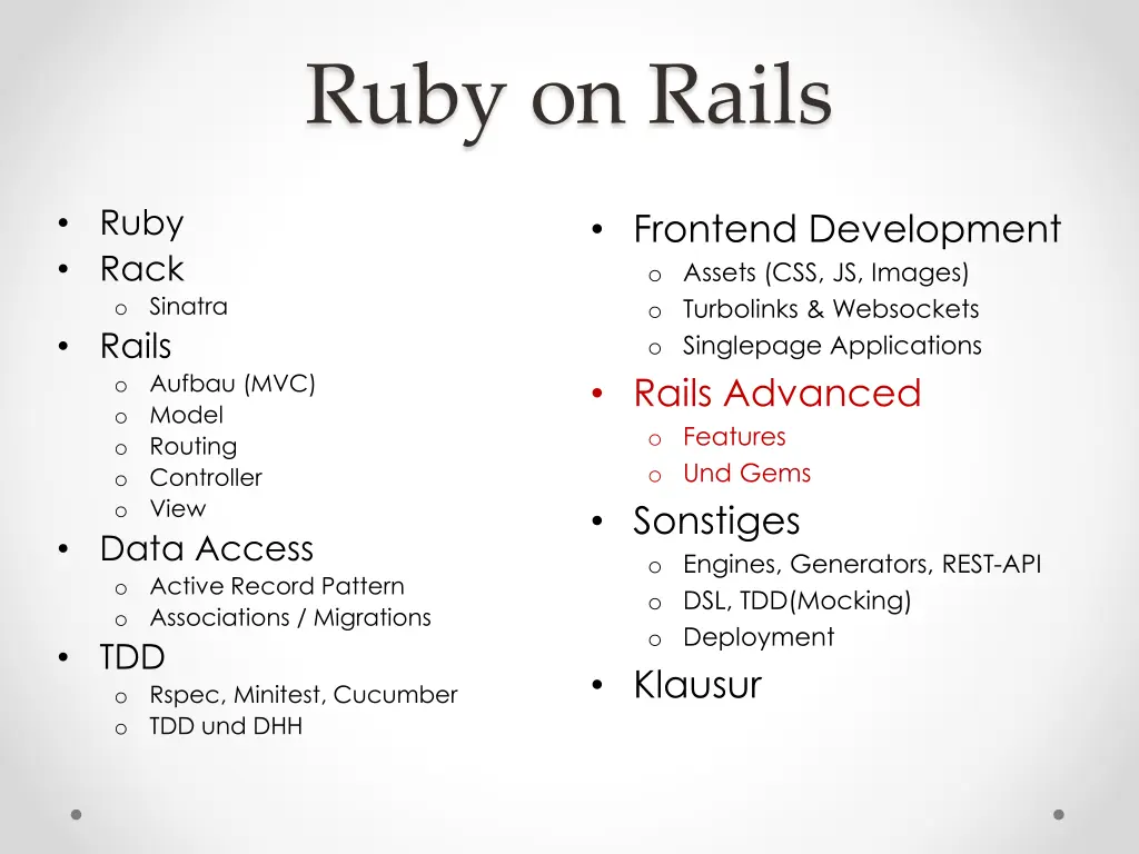 ruby on rails