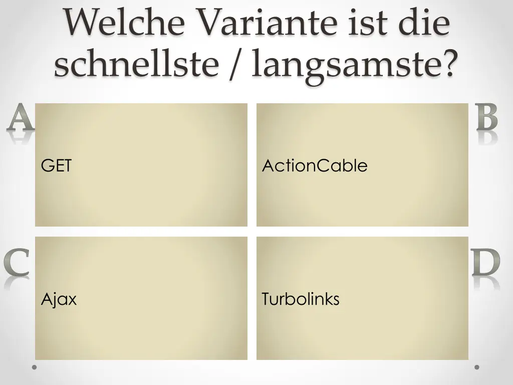 welche variante ist die schnellste langsamste