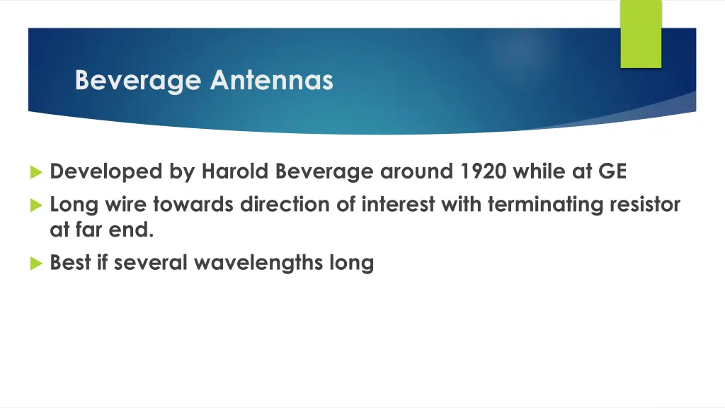 beverage antennas