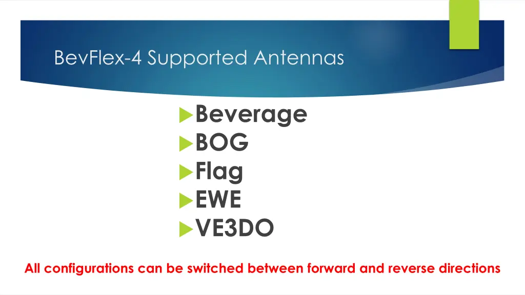 bevflex 4 supported antennas