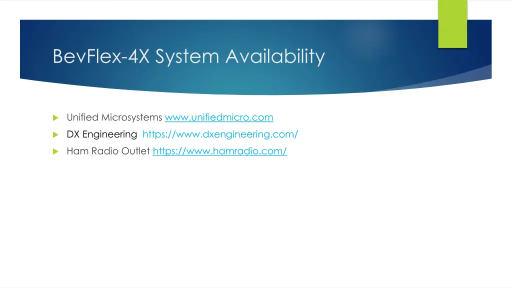 bevflex 4x system availability