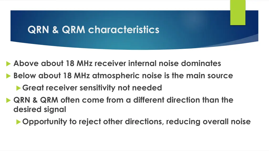 qrn qrm characteristics