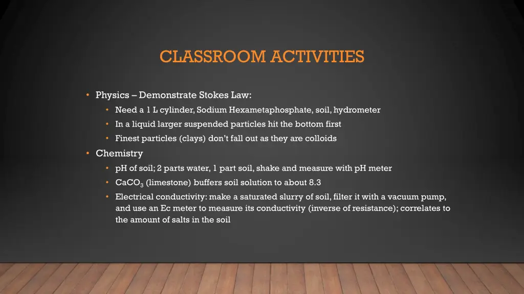 classroom activities