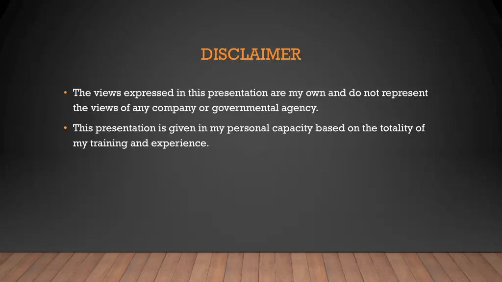 disclaimer