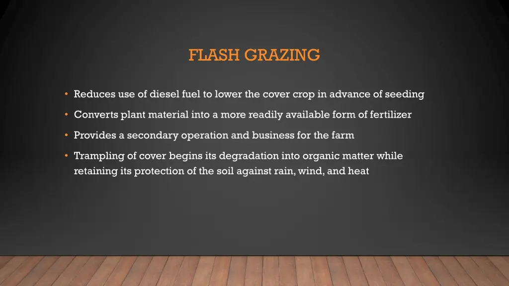 flash grazing