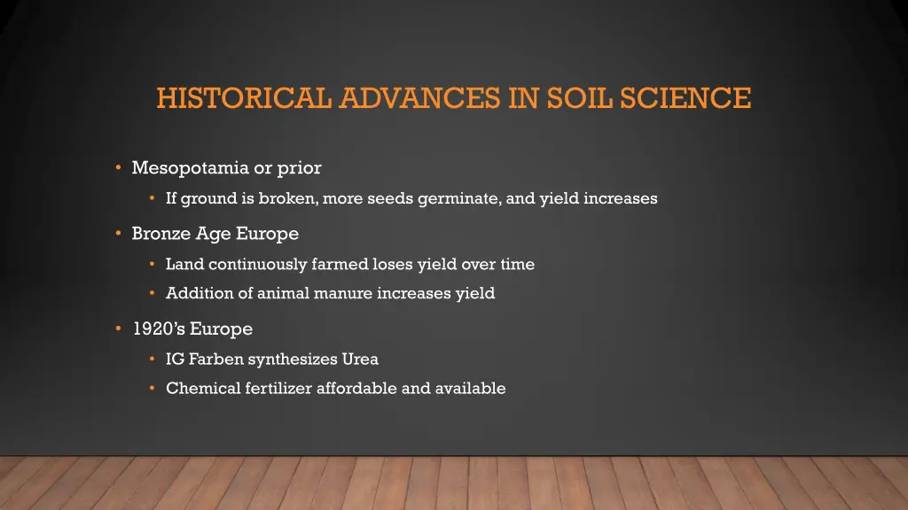 historical advances in soil science