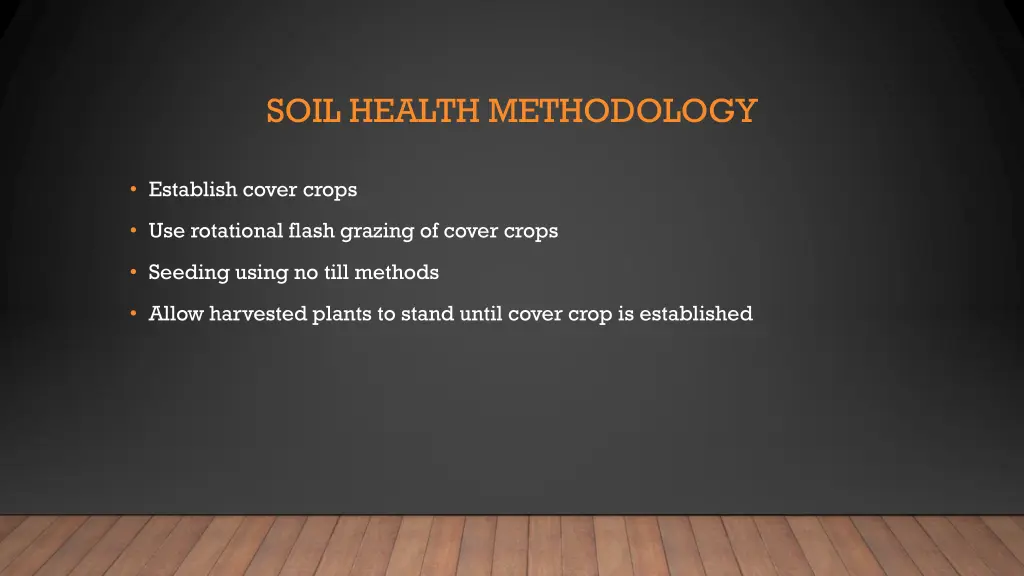 soil health methodology