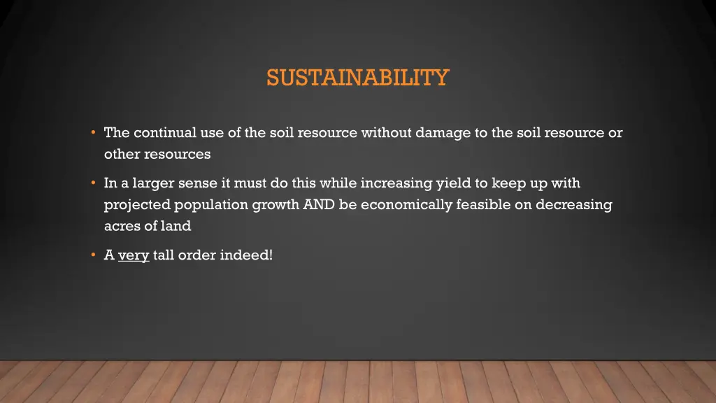 sustainability