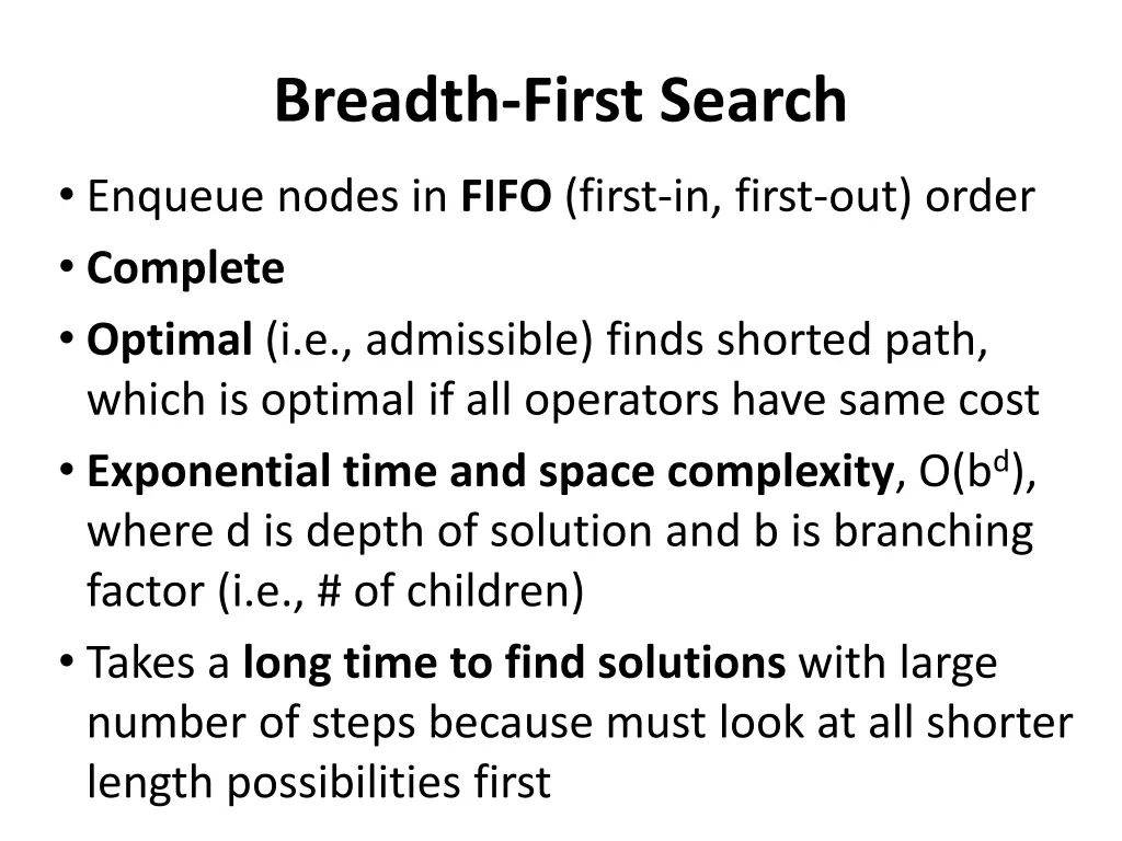 breadth first search