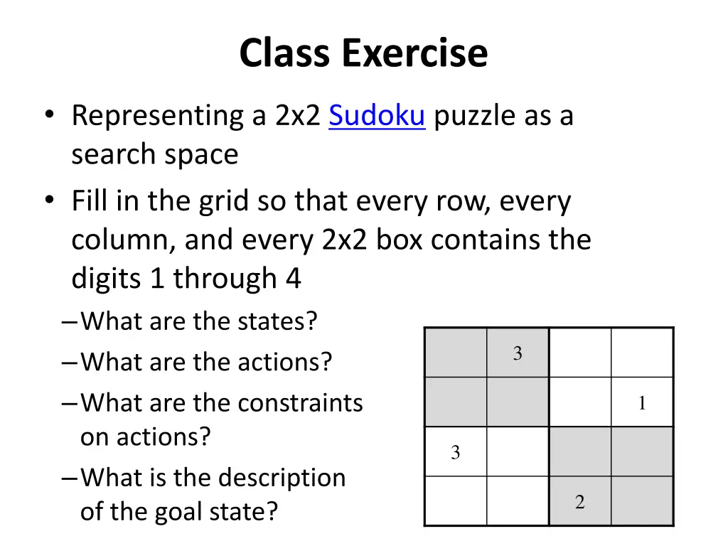 class exercise