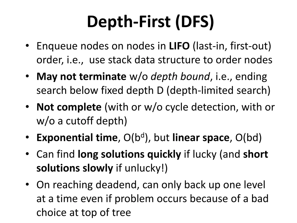 depth first dfs