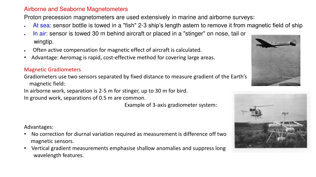 airborne and seaborne magnetometers proton