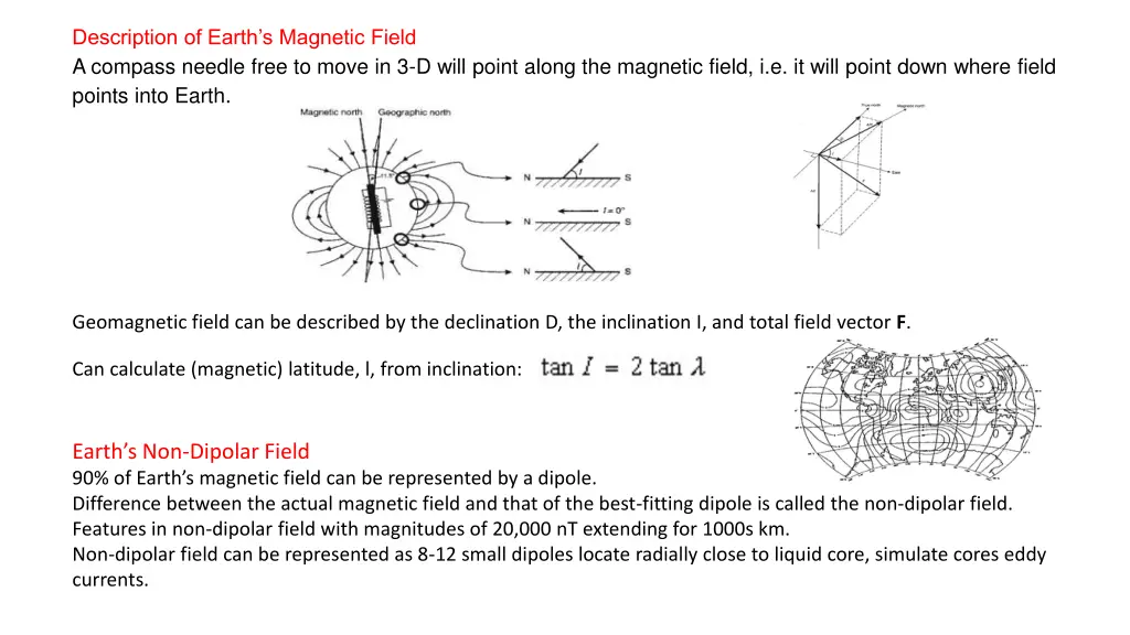 description of earth s magnetic field a compass