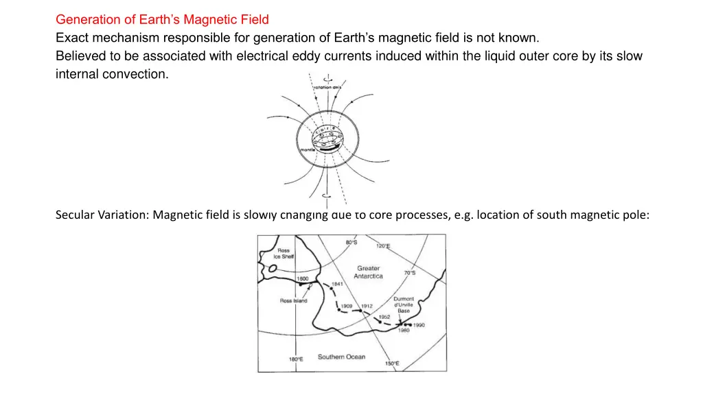 generation of earth s magnetic field exact